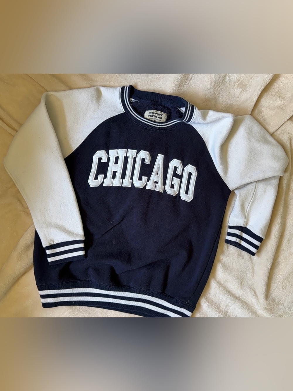 Chicago Crewneck Pull Over Top Sweater Sweatshirt